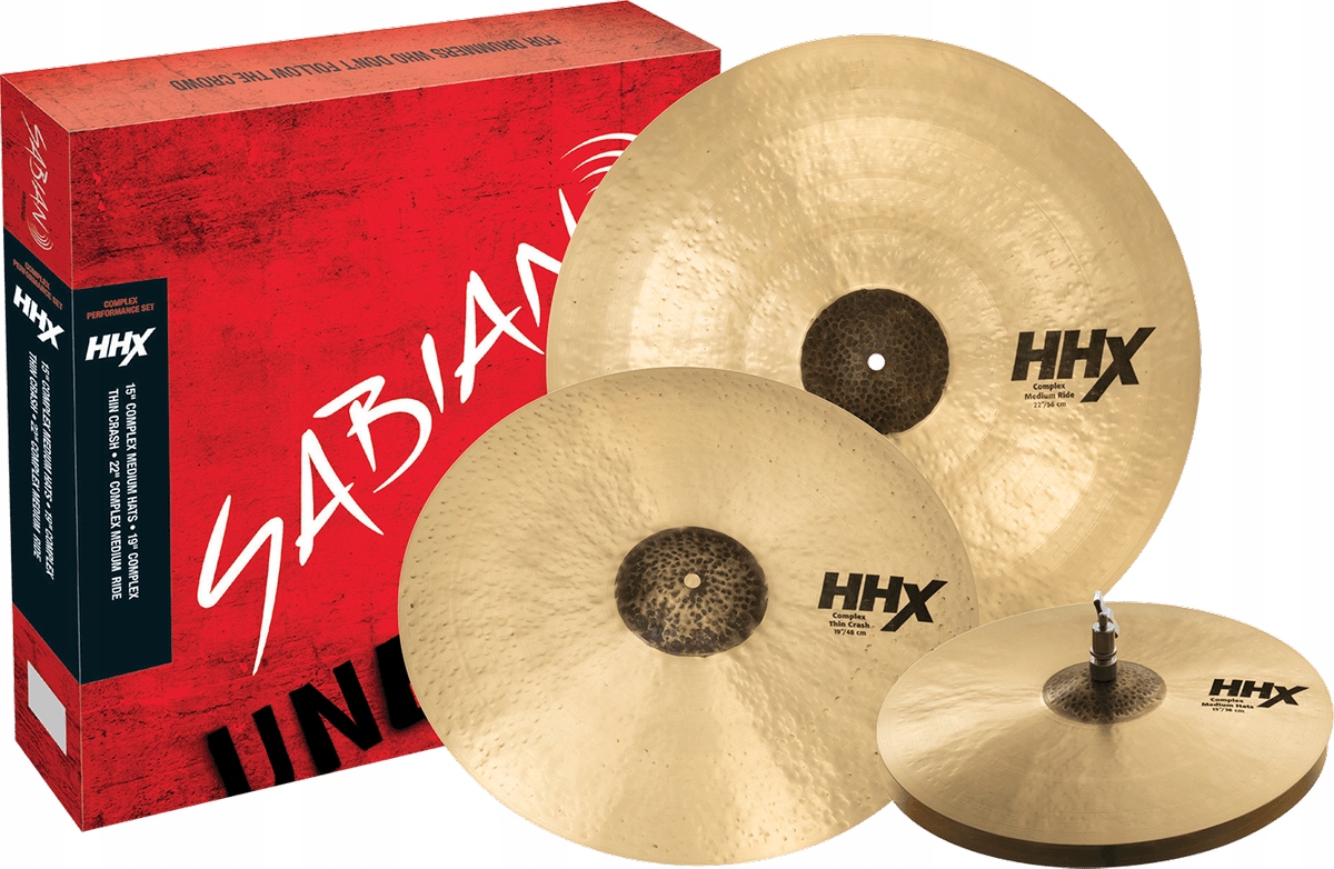 Sabian Hhx Complex Performance Set Natural 15, 19, 22 Sada činelů