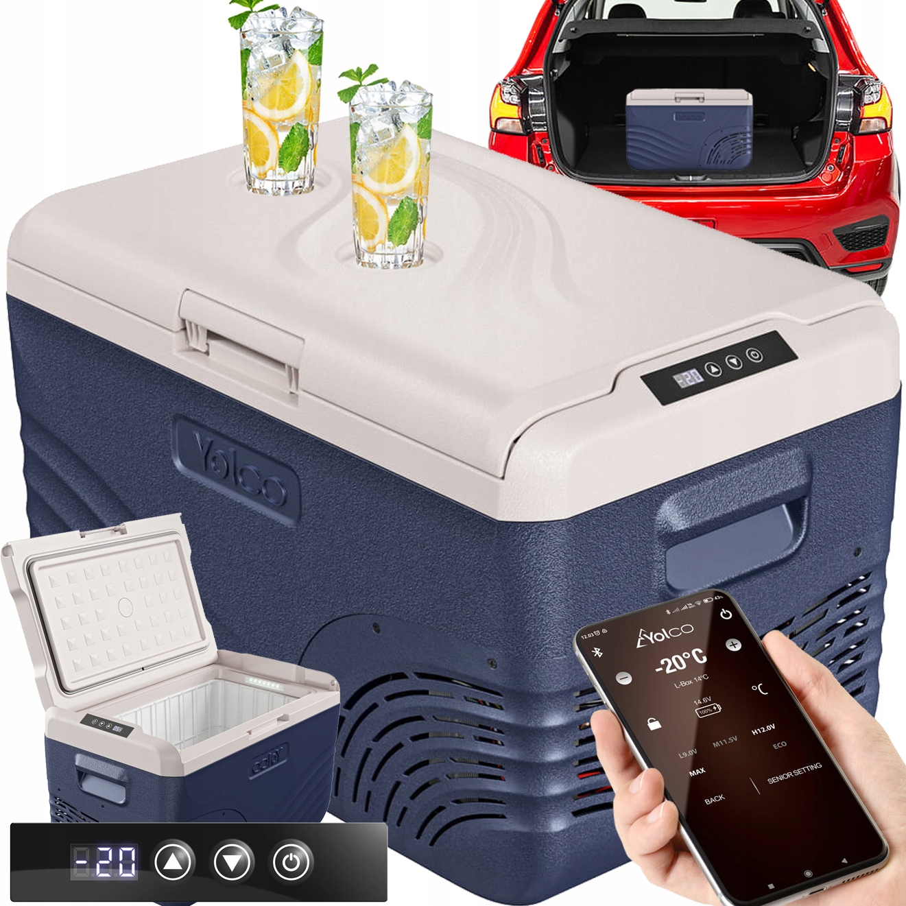 Turistická Automobilová Chladnička Yolco NX30 Blue 28L 12V 24V 240V Bus Tir