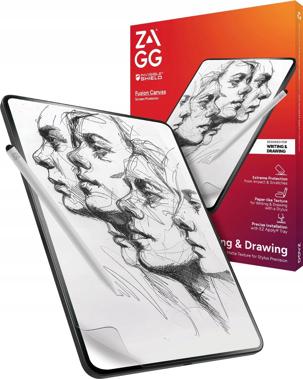 Matná fólie Zagg InvisibleShield Fusion pro iPad Pro 11 M4/M5 2025/2024