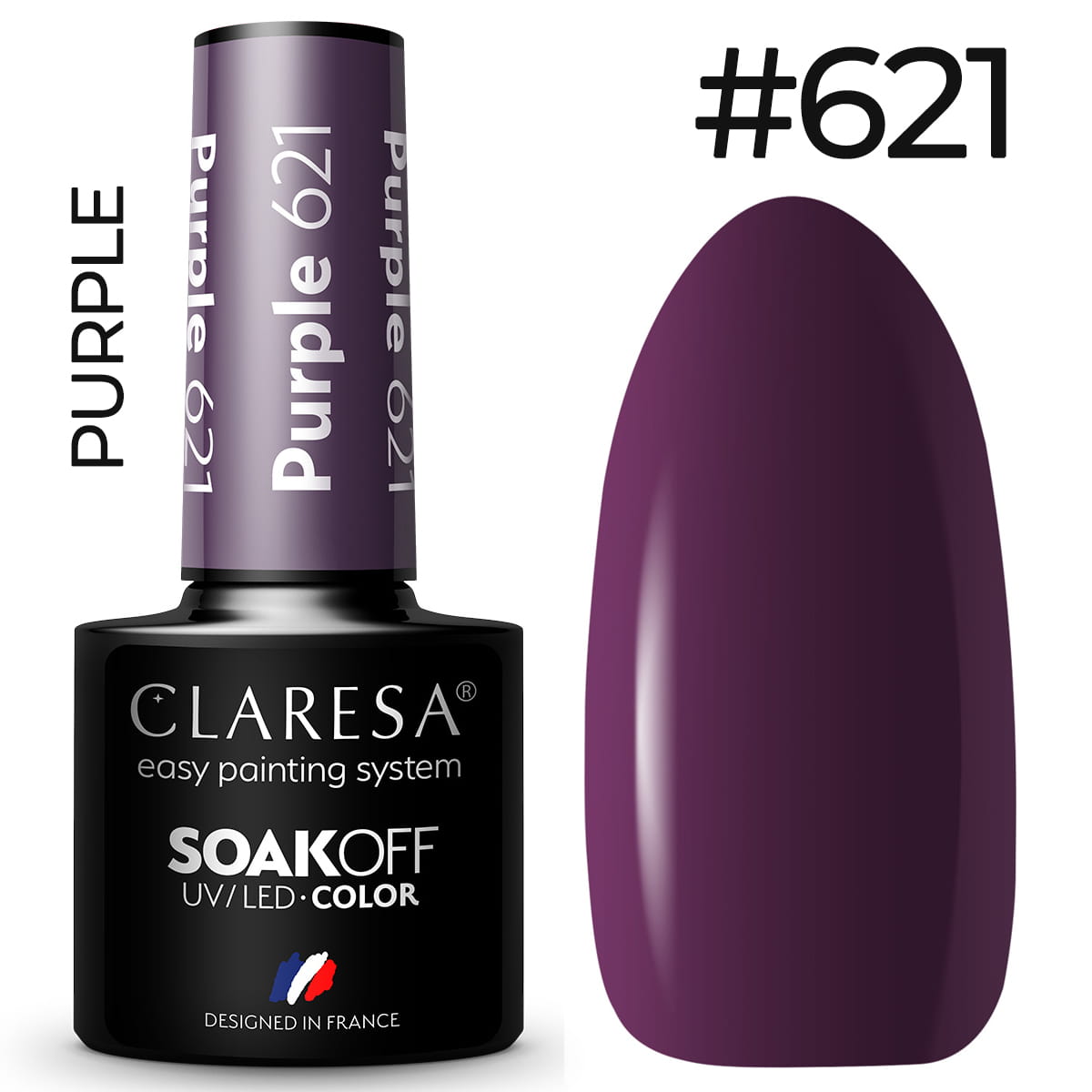 621 Purple UV Nagellack 5 ml Claresa — 10