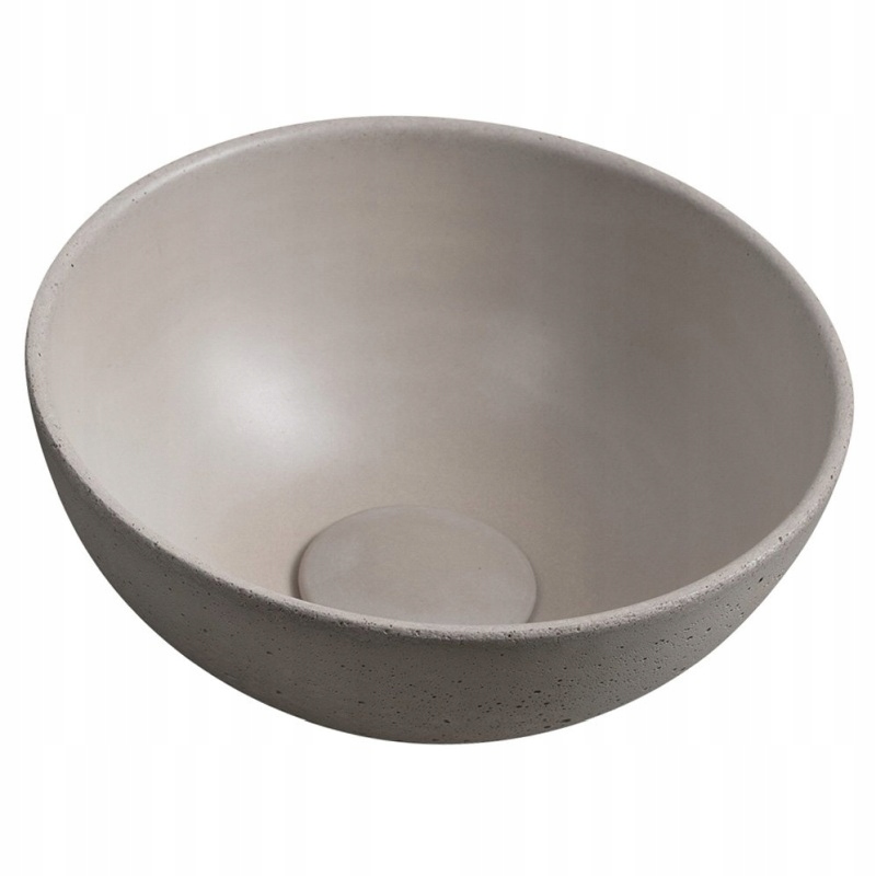 Sapho Minor betónová umývadlová doska priemer 26 cm piesková MR26014