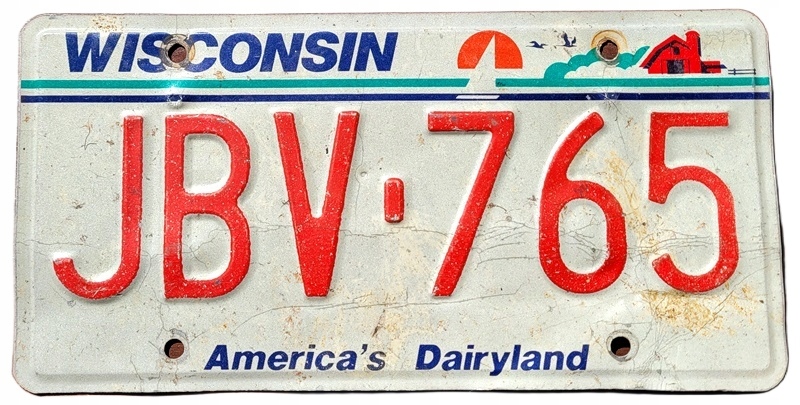 Wisconsin - tablica z USA dla kolekcjonera