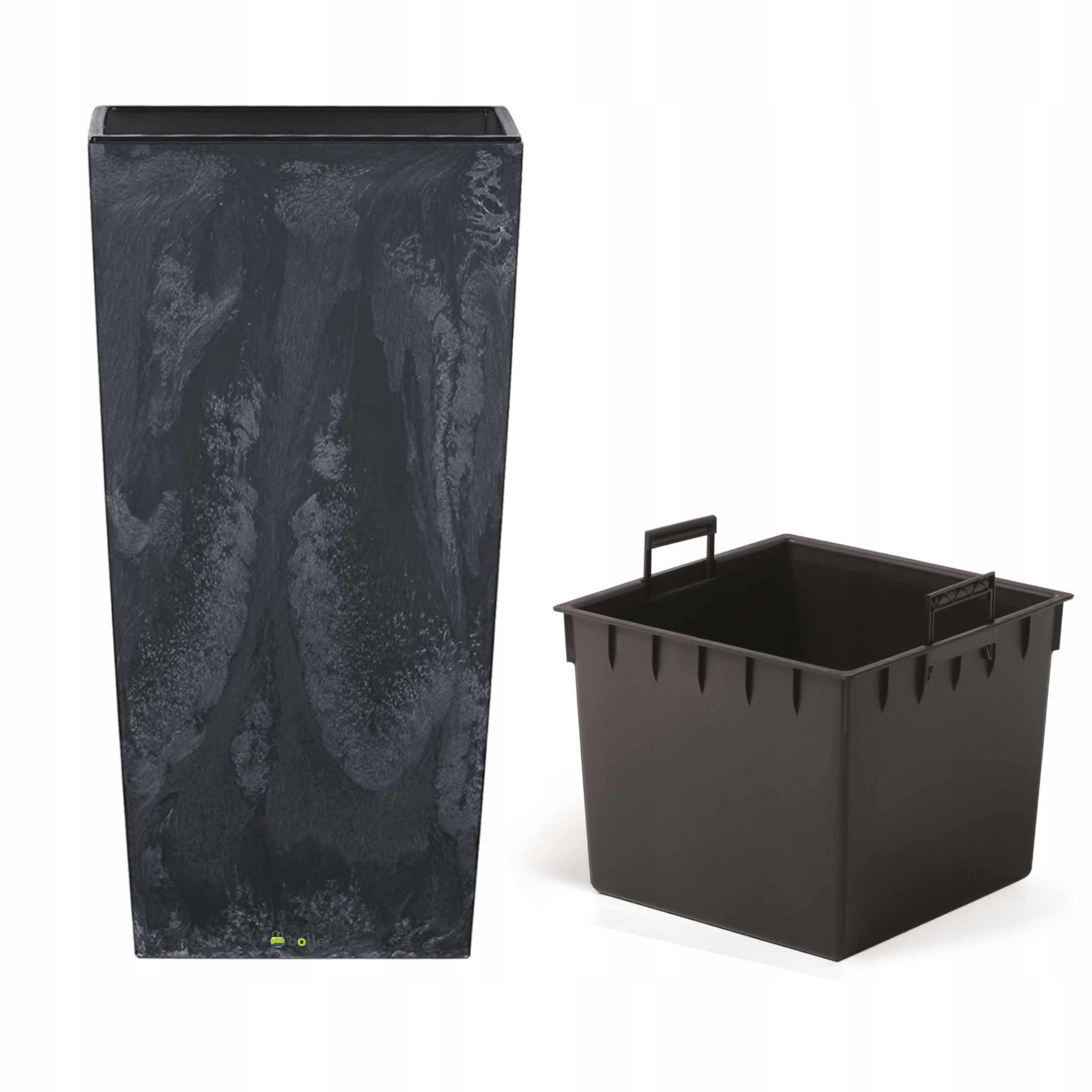 

Donica wkład wysoka 26,5x26,5x50 cm antracytowy