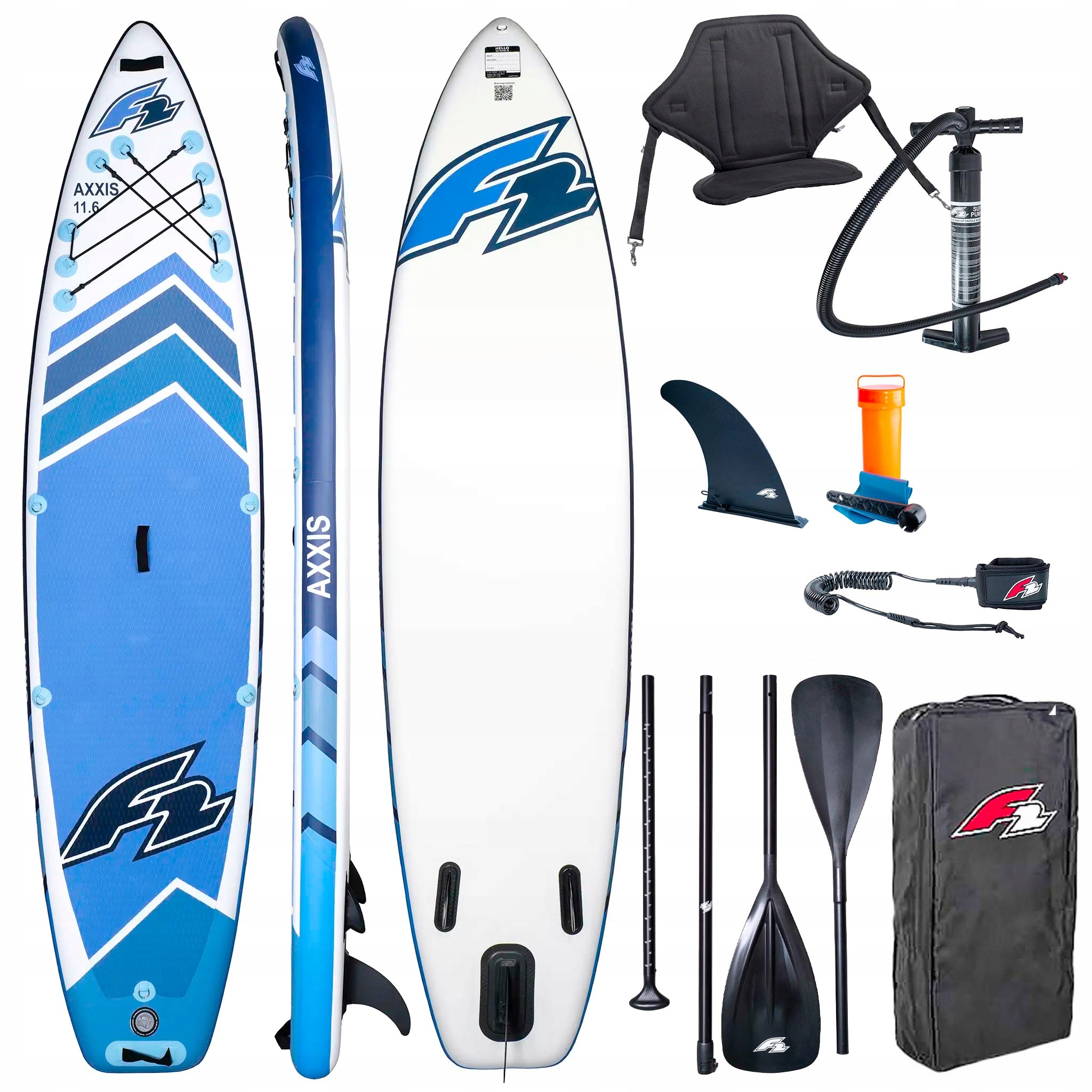 Deska pompowana Sup F2 Axxis 11'6" Light Blue Combo Wiosło 2w1 Siedzisko