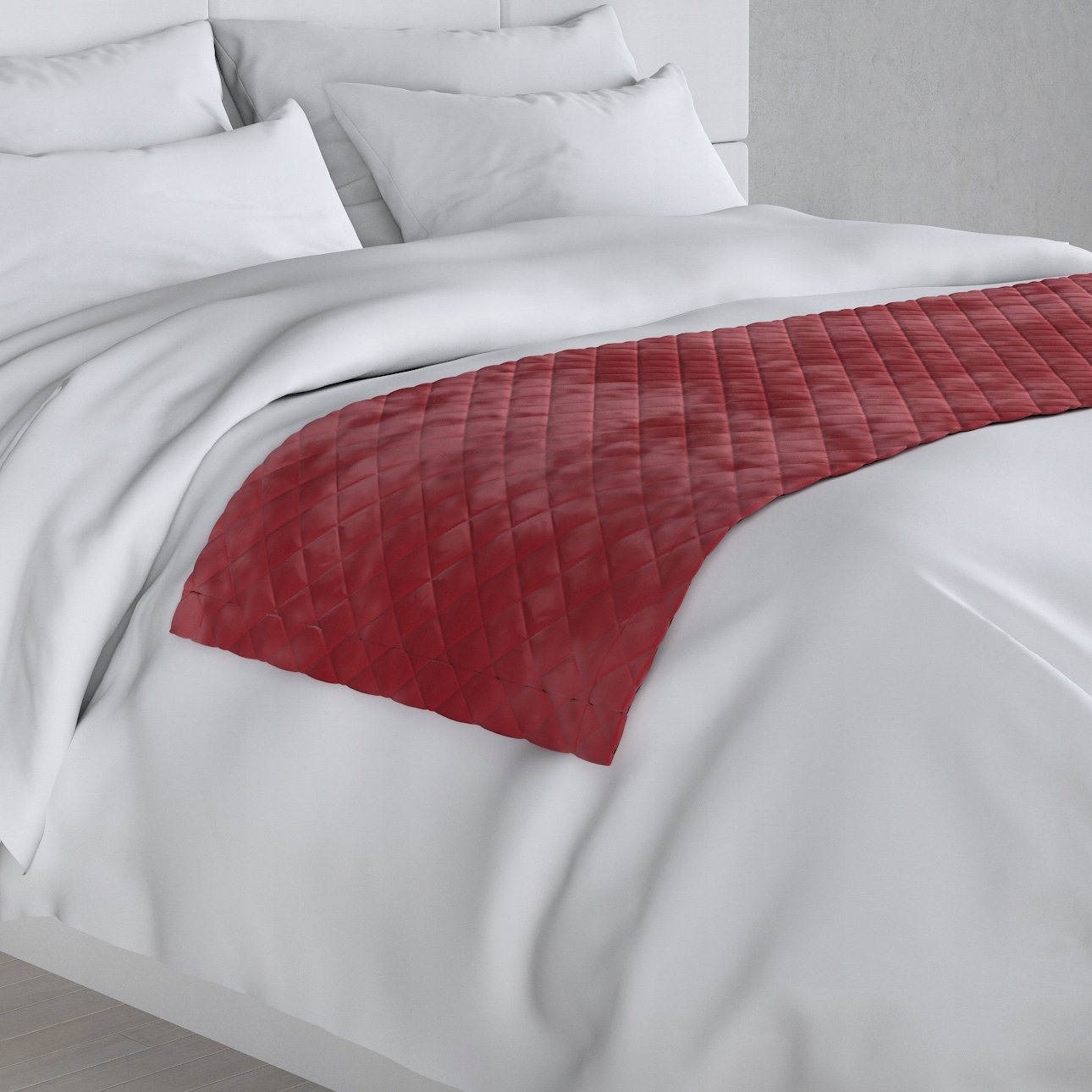 Dekoria Hotelová přehozová deka Velvet 60x200 cm, odstíny červené