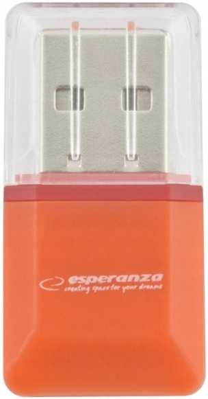 

Esperanza Czytnik Kart Micro Sd Usb Pomarańczowy