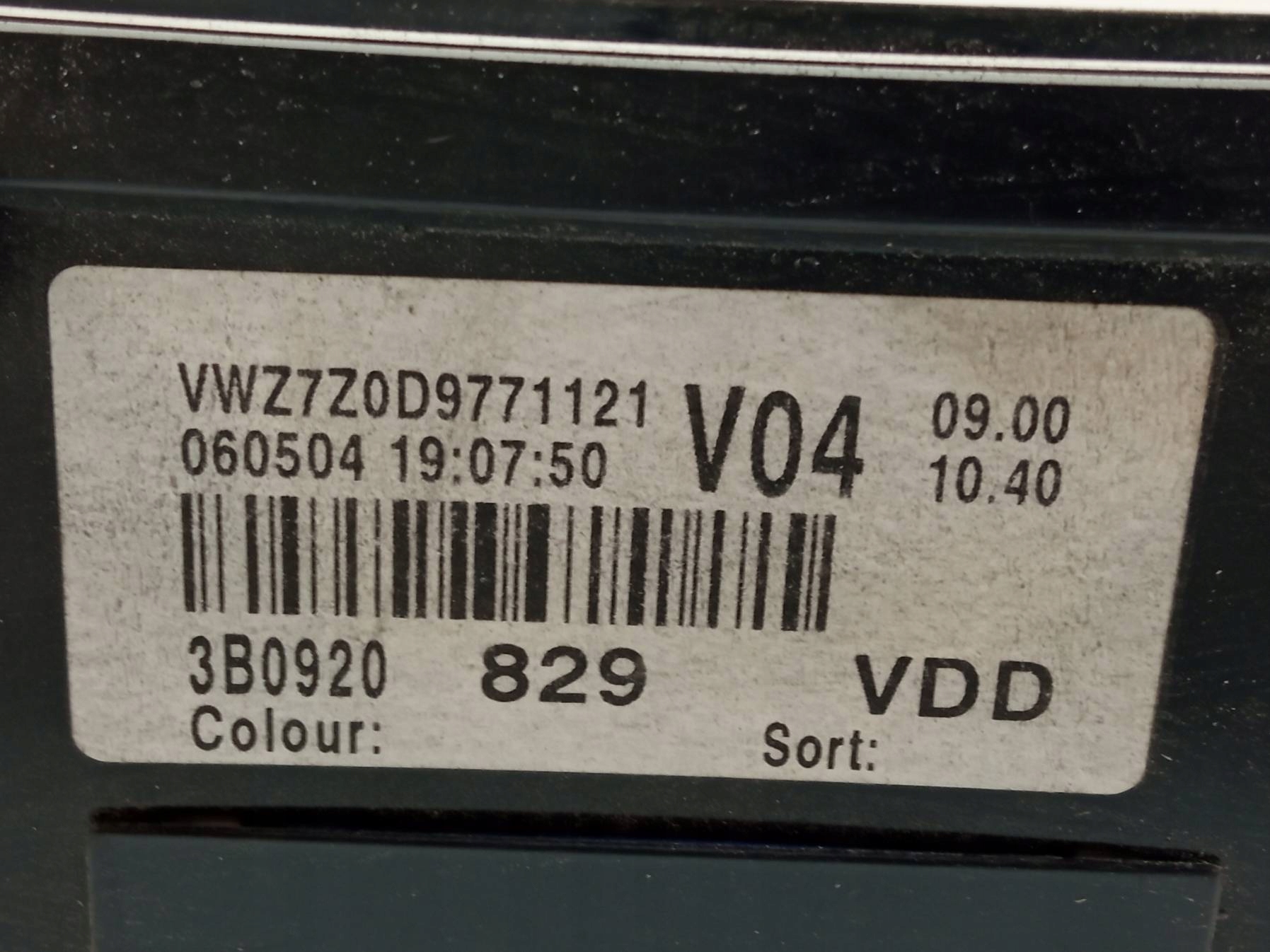 dials EU 3B0920929 2.0 B VW Volkswagen Passat V (1996-2005) B5