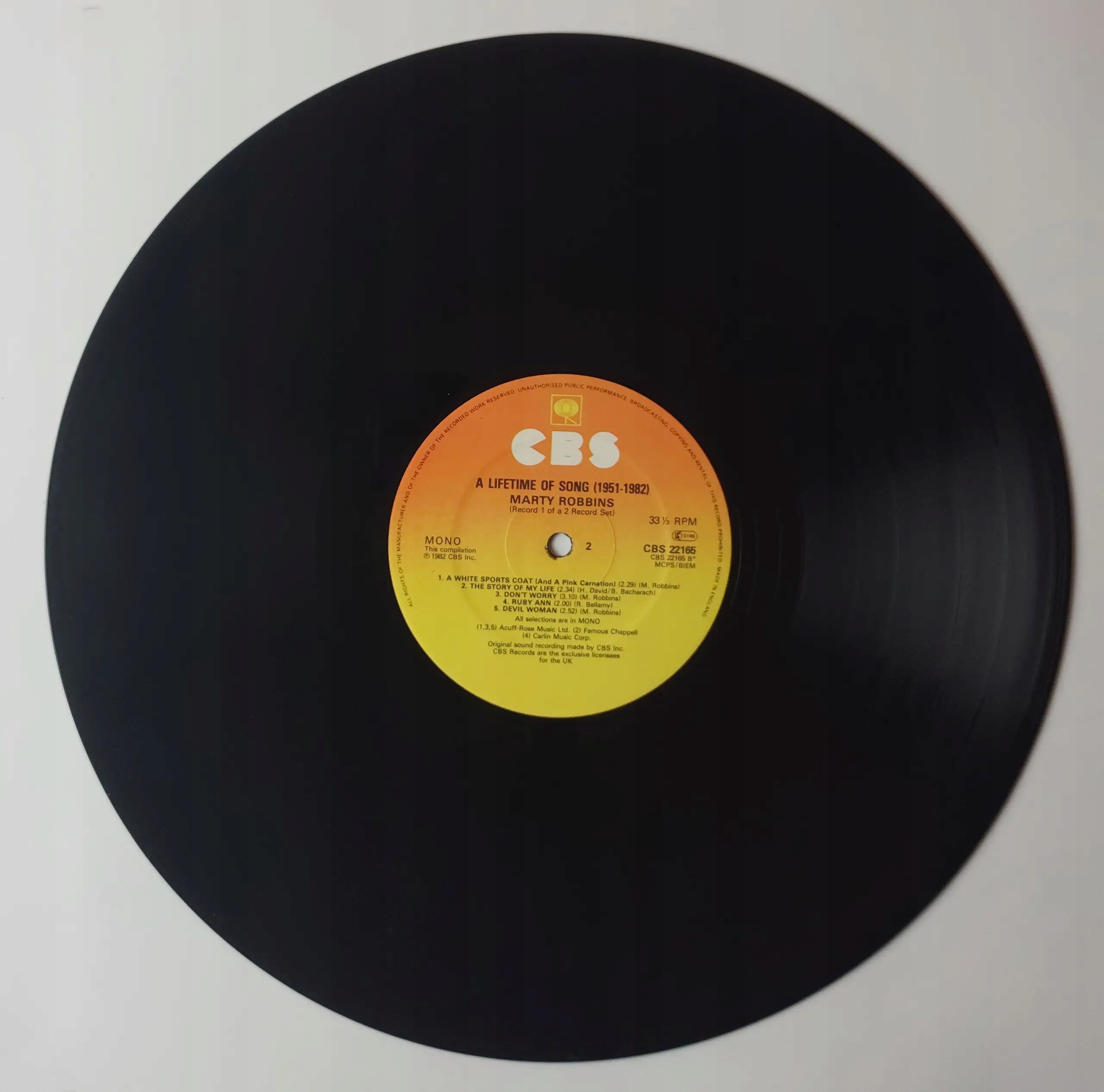 Winyl Marty Robbins - A Lifetime Of Song 1951-1982 1983 VG+ Rozmiar płyty (