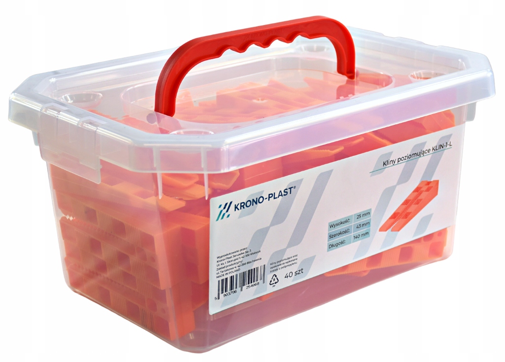 Klíny 25 pokrývačské pro vyrovnání latí střechy okna dveří Kontejner Box 45ks