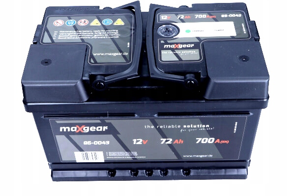 Batéria 12V 72AH 700A L- 278X175X175 S Kontrolným Očkom Maxgear
