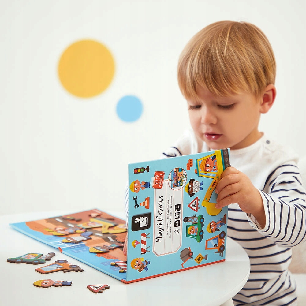 MAGNETYCZNA UKŁADANKA PLAC BUDOWY MAGNETI'STORIES 3+ JANOD Minimalny wiek dziecka 3