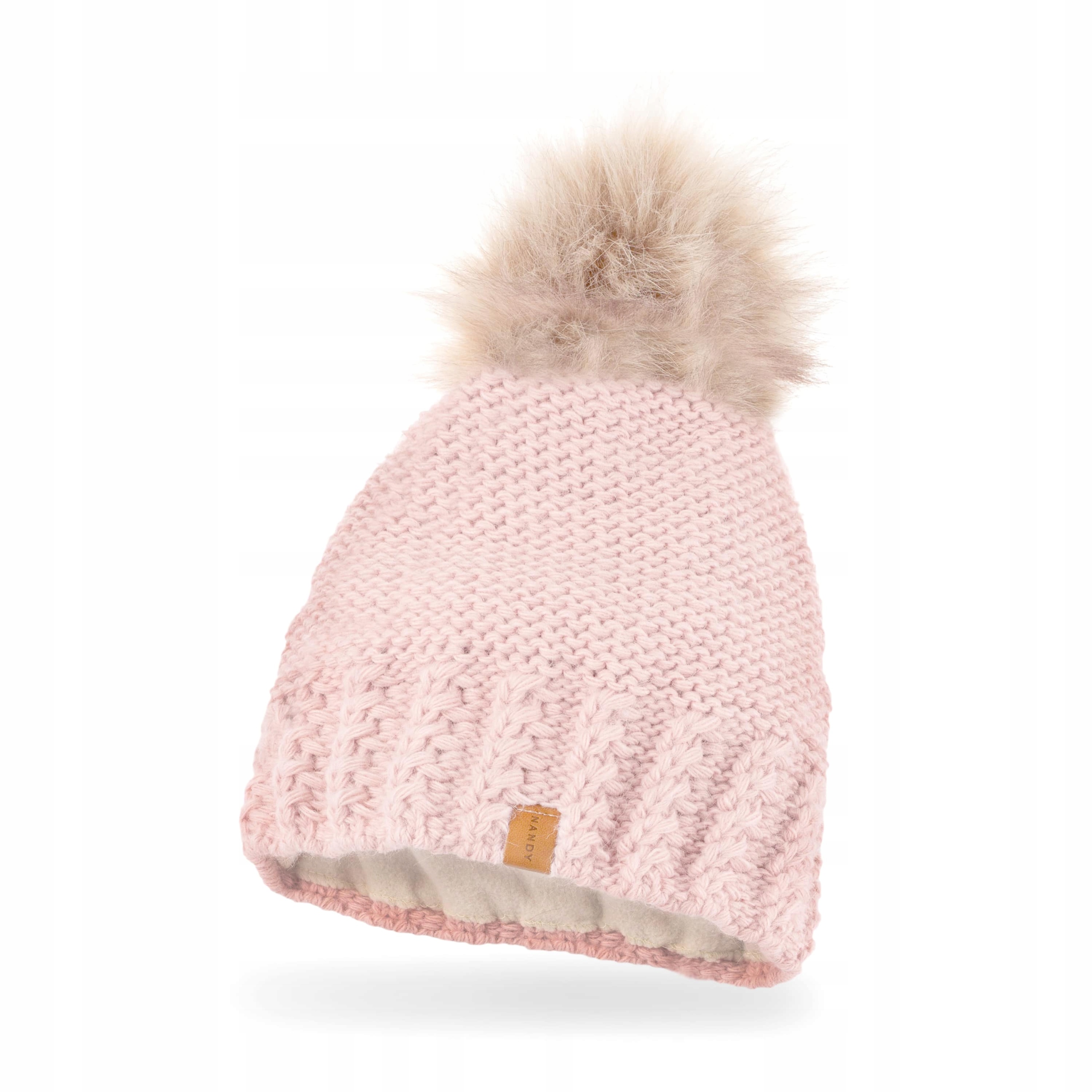 

Nandy Czapka ciepła z pomponem różowy