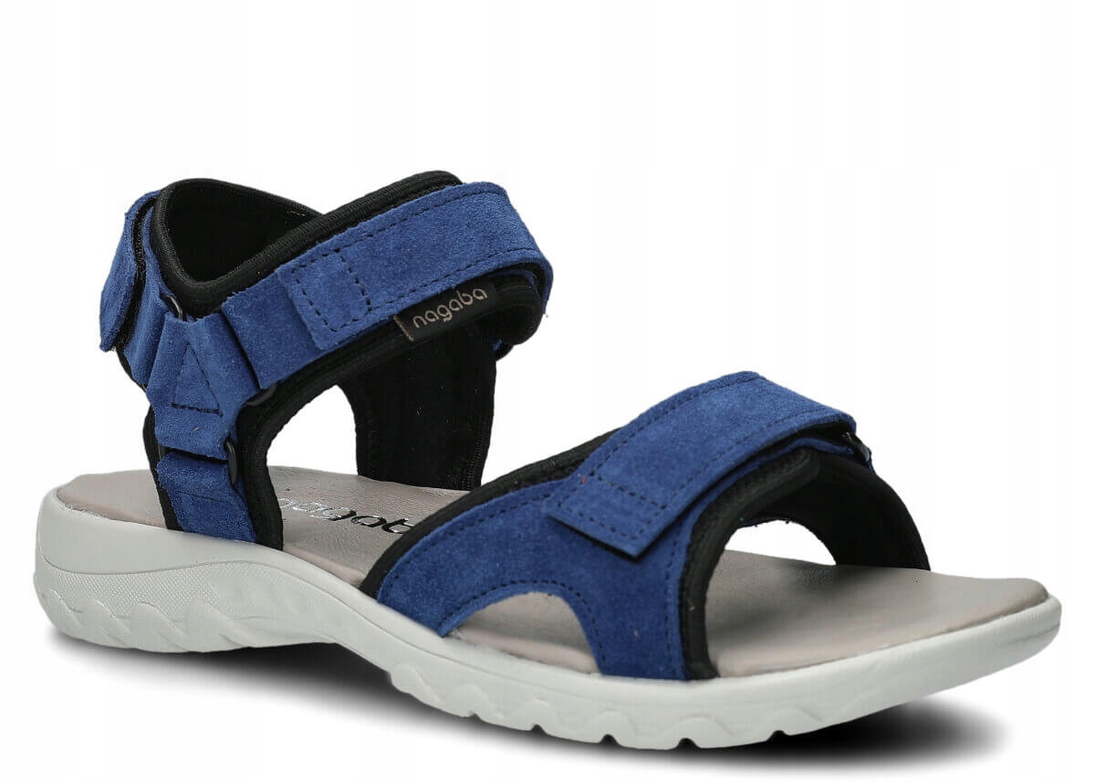 Dámské Kobaltové Sandály Nagaba 266 Kožené, Pohodlné, Sportovní
