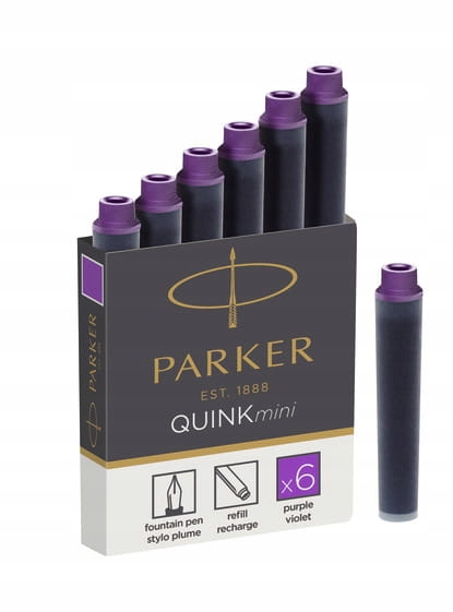 

Parker Naboje Do Pióra Krótkie Fiolet 6 Sztuk