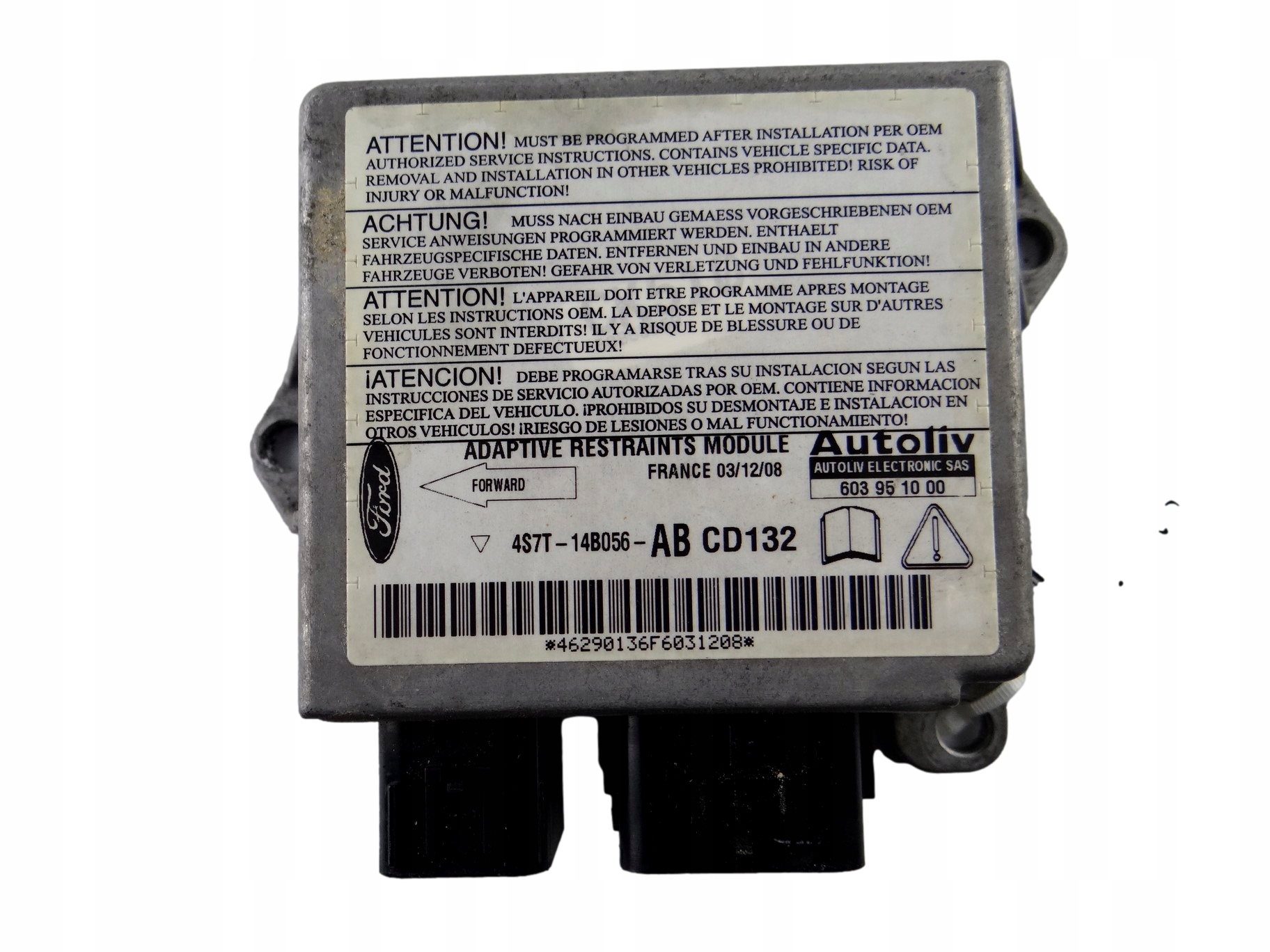 module SENSOR airbag FORD MONDEO MK3 4S7T-14B056-AB