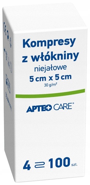 

Kompresy niejałowe z włókniny 5 x 5 cm x 100 sztuk