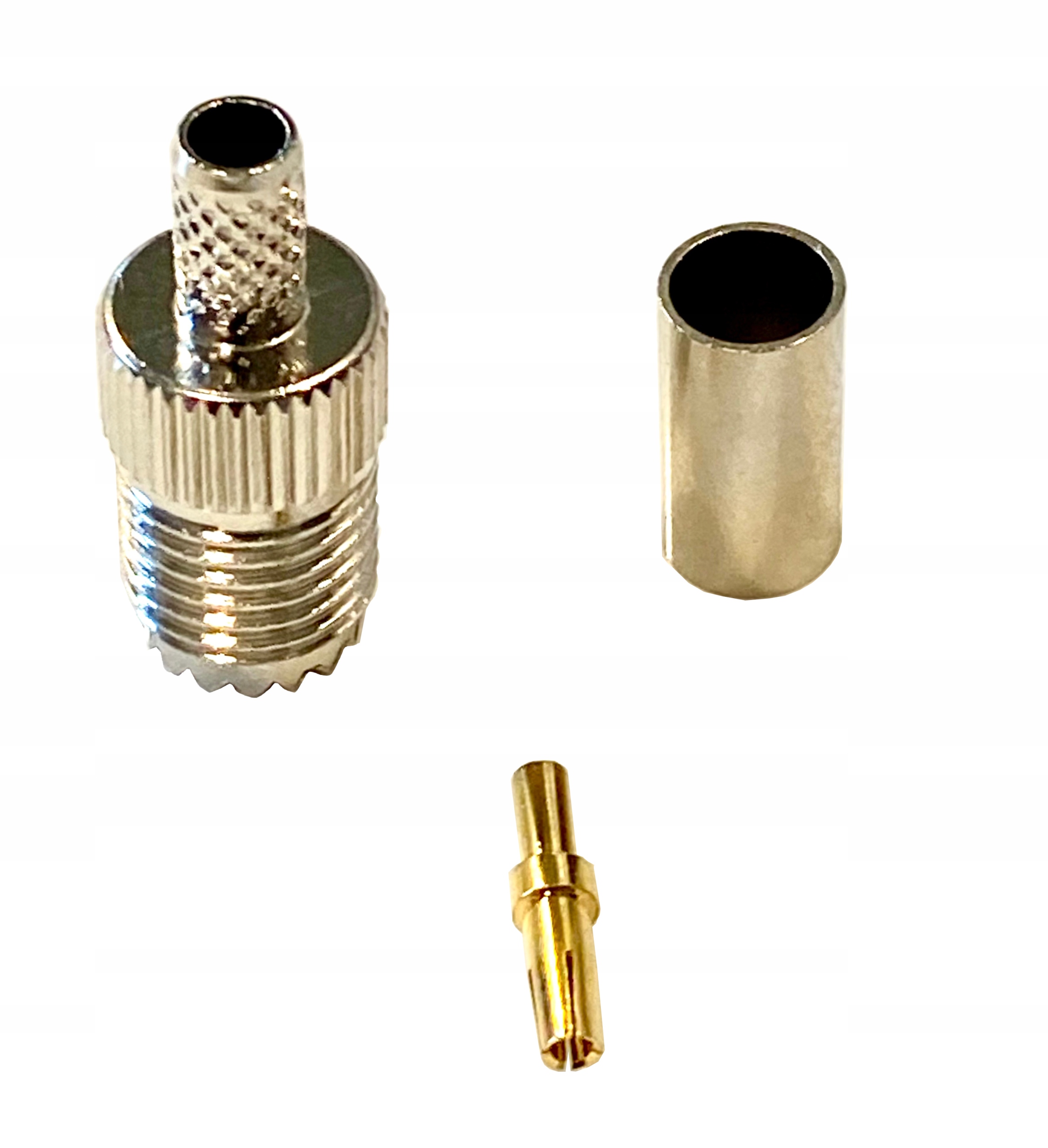 

Złącze żeńskie mini Uhf zaciska ne na kabel RG58