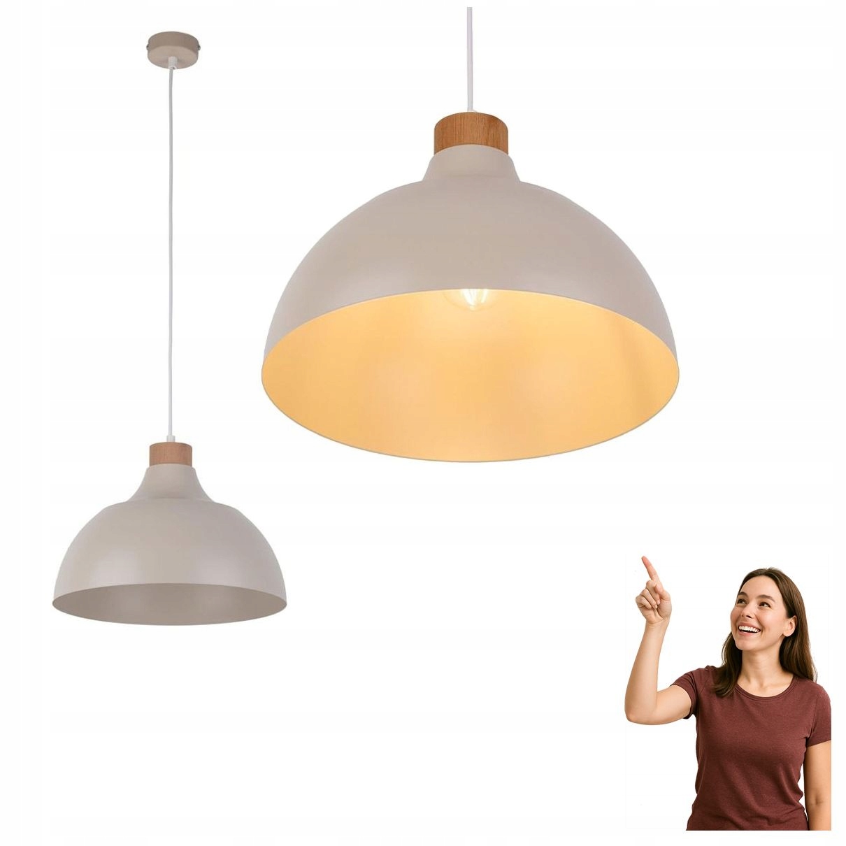 Závěsná lampa Cap Beige 5664 Tk Lighting