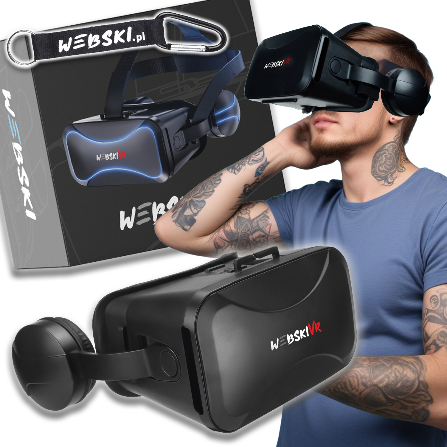 Virtuální Brýle Virtual Reality 360 3D Pro Hraní Filmů Na Mobilním Telefonu