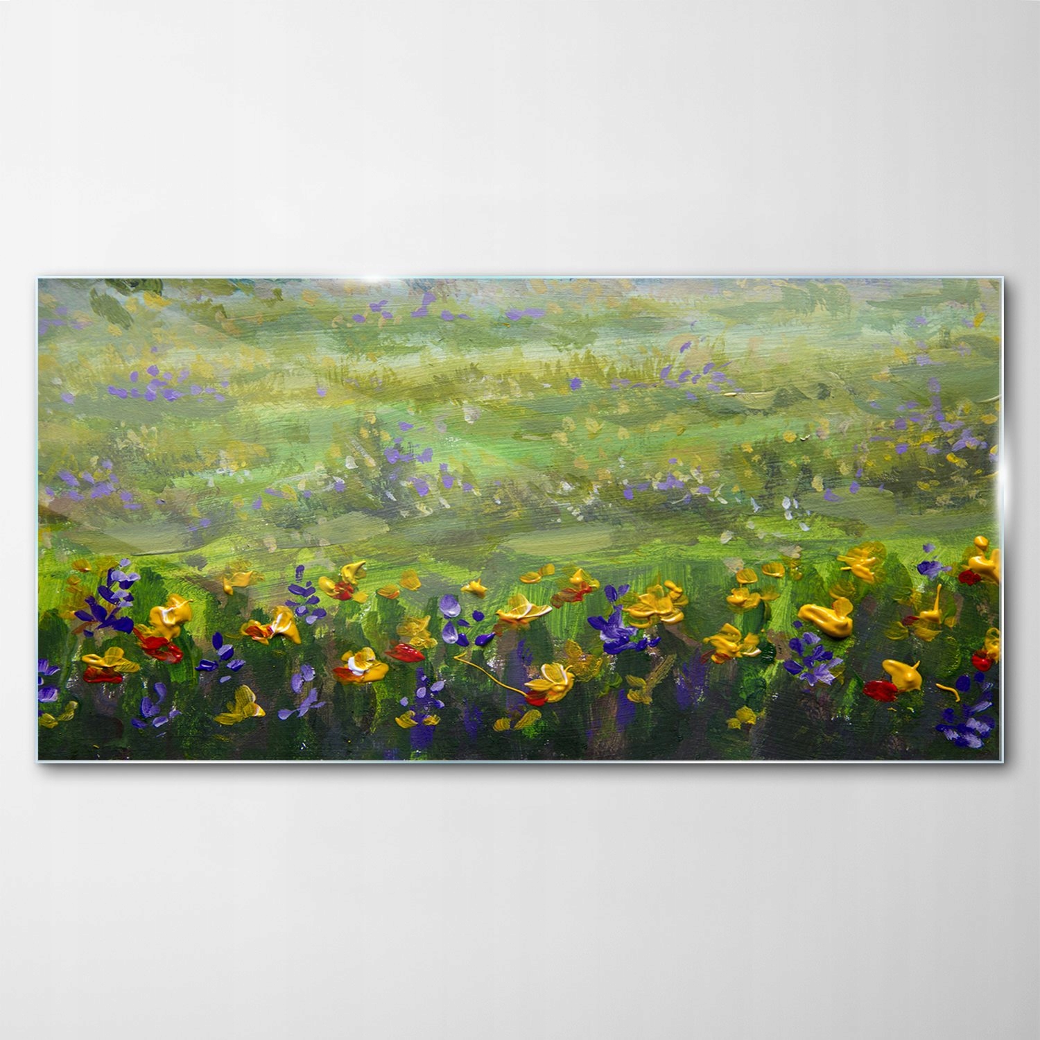 Sklenený obraz Dekor mince Kvety Umenie 100x50