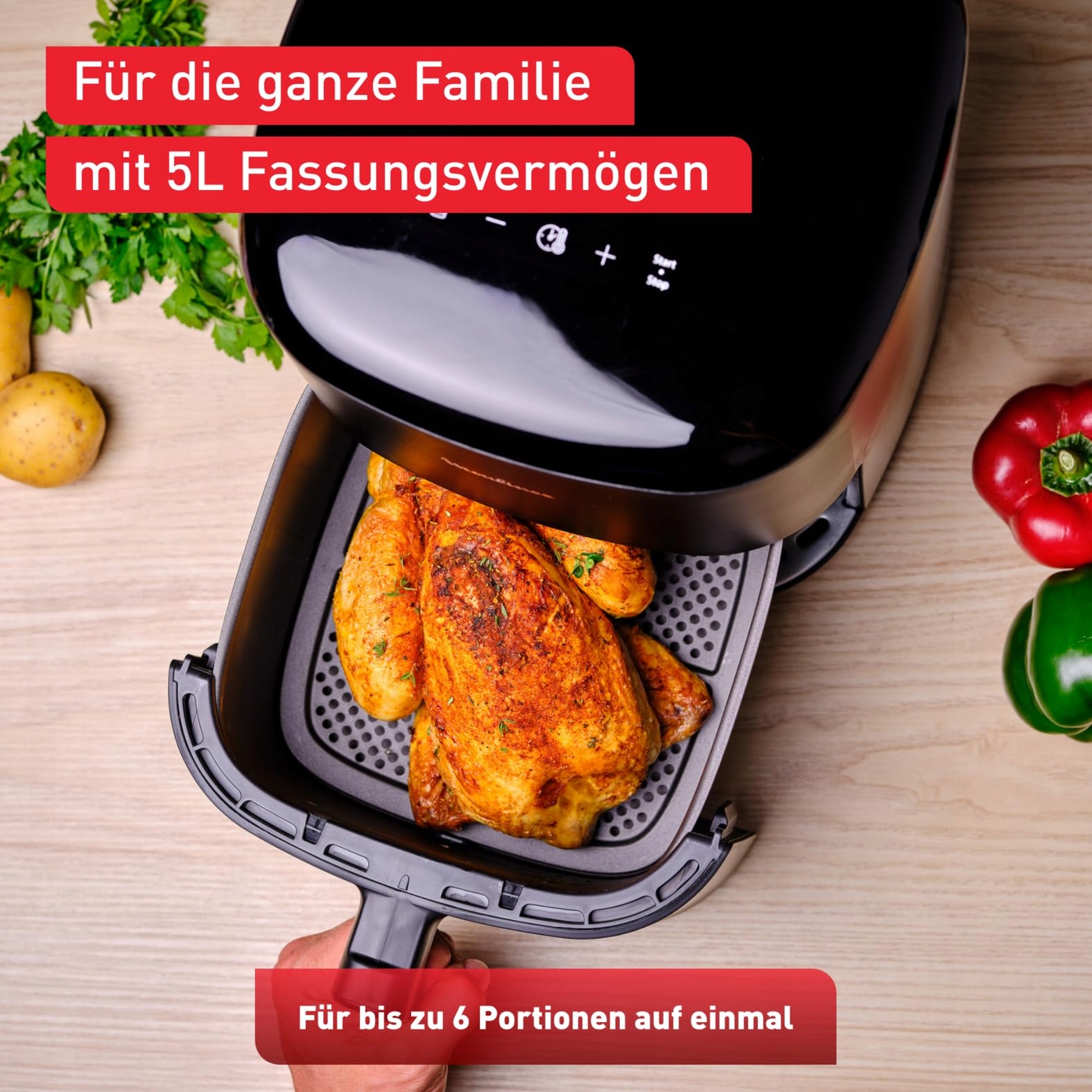 TEFAL Easy Fry Max 5L Frytkownica Beztłuszczowa 10 Programów Cyfrowy Ekran — miniatura 3