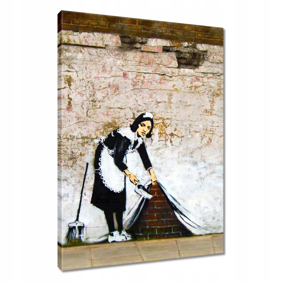 

Obrazy 80x120 Banksy Pokojówka Grafiti