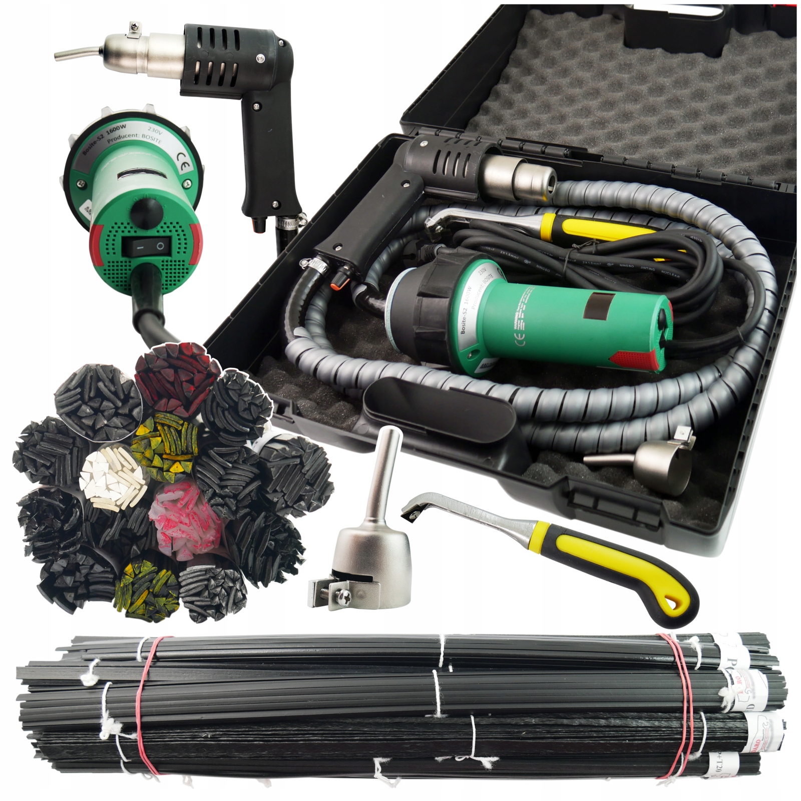 Svařovací stroj pro automobily Bosite S2 Svařovač plastů Spojiva 15x100g pojiv