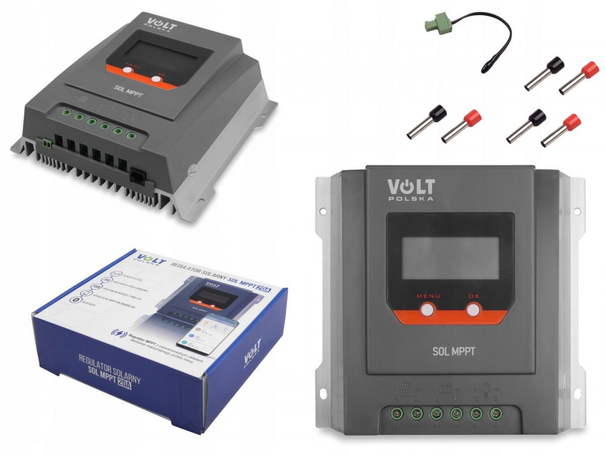 Solárny regulátor Sol Mppt 20A LCD Bluetooth Kamper