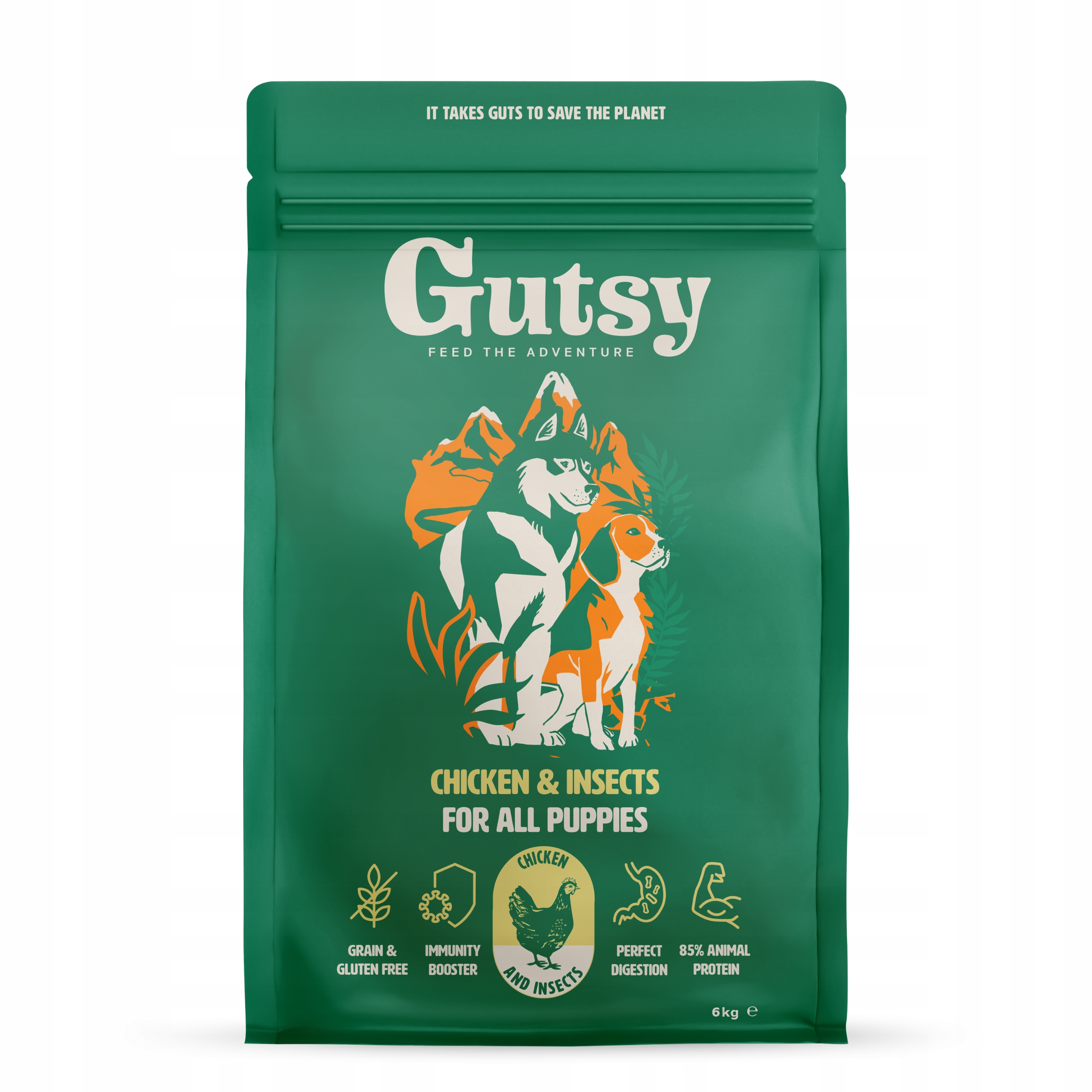 Gutsy Hmyz a kuře Puppy 6 kg Suché Krmivo pro štěňata bez obilovin