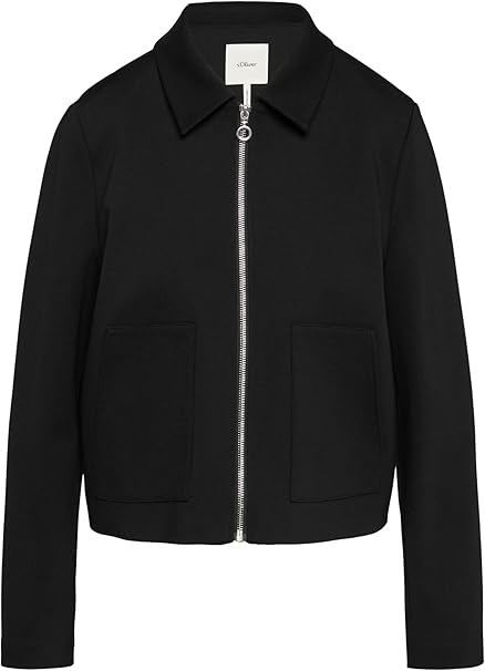 Sako Bunda S.oliver Černá Dámský Kabát S Límcem Velikost 38 M