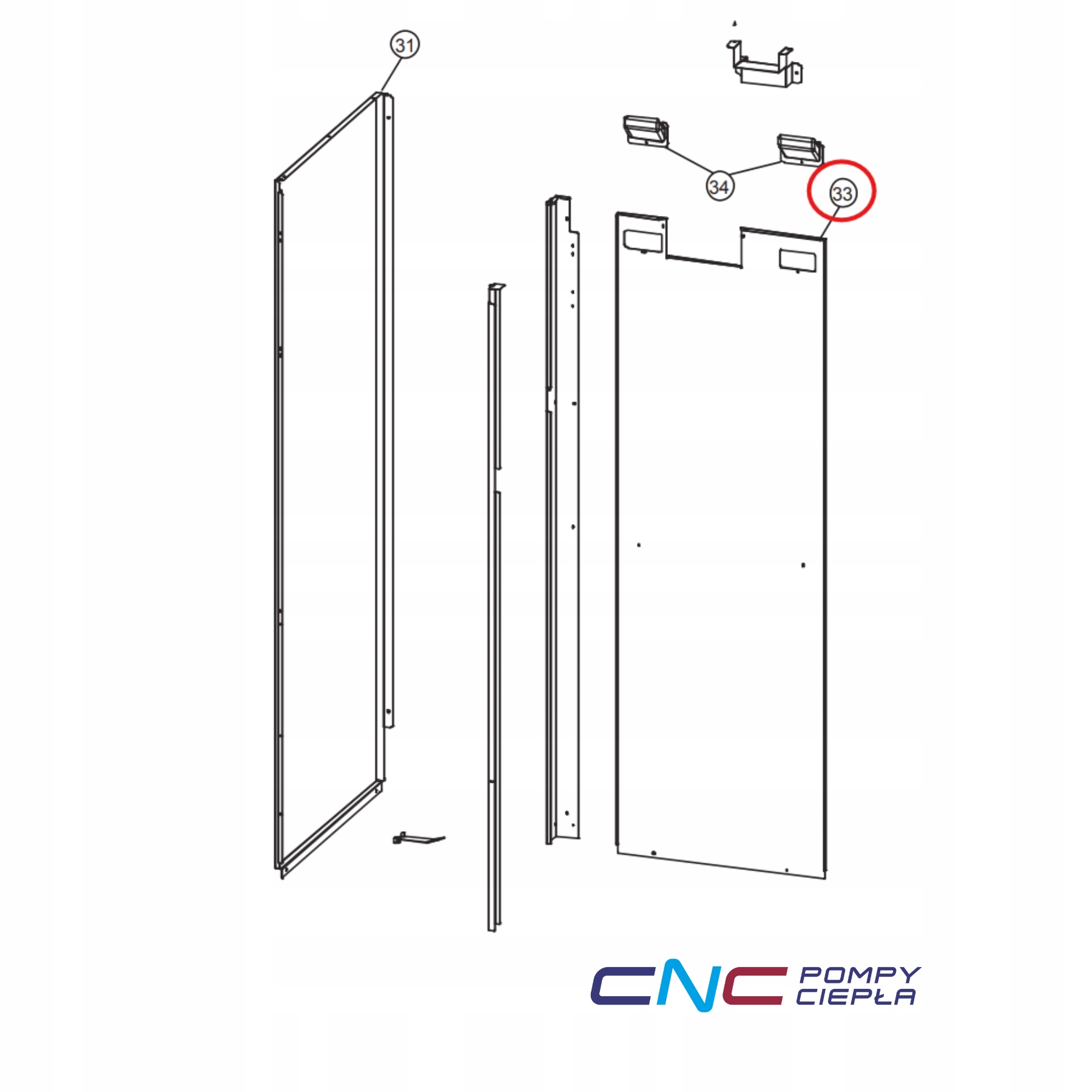 Panasonic ACXE02-02760 / ACXE02-02761 – Obudowa tylna do jedn. zewn.