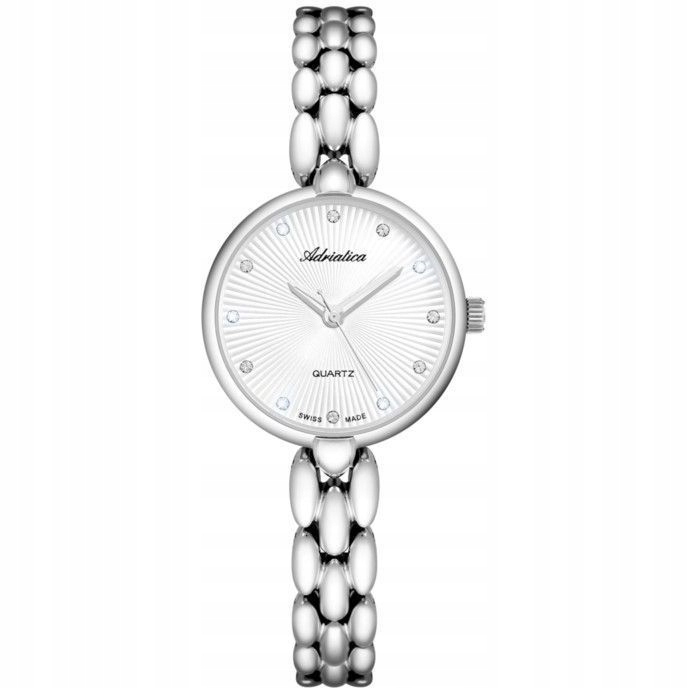 Adriatica dámské stříbrné hodinky Classic s krystaly A3788.5143Q
