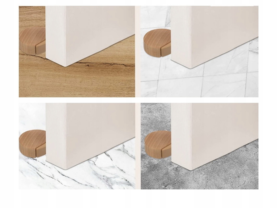 ODBOJNIK ODBÓJ STOPER DO DRZWI SAMOPRZYLEPNY BLOKADA DĄB BRĄZOWY DREWNO x 1 Marka inna