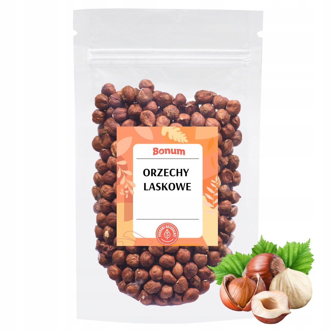 Levně Lískové ořechy Celé přírodní Premium Zdravé bakalie Svačinka 500g Bonum
