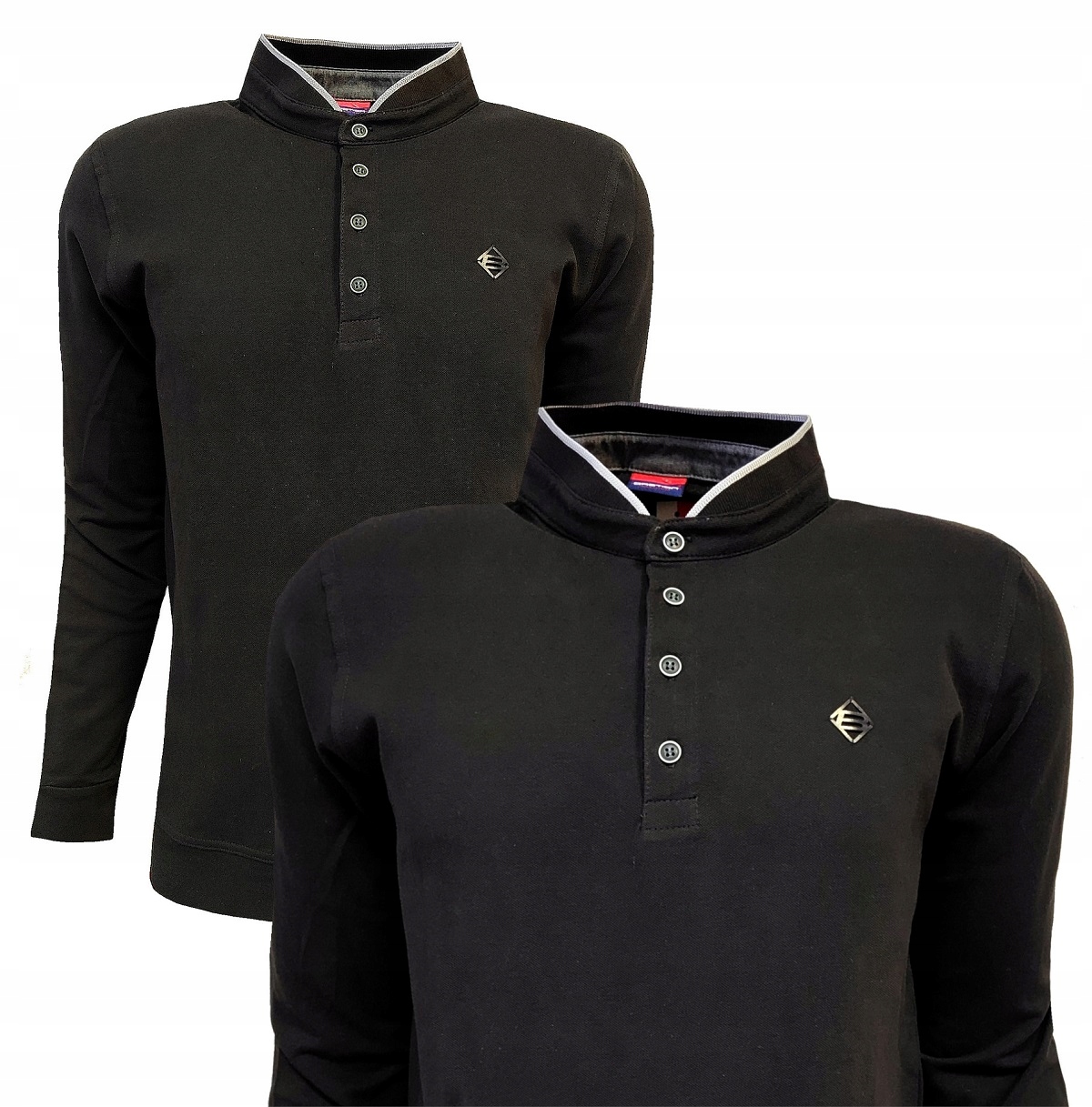 Pánská mikina s černým sportovním tričkem na stojáčku L Bastion