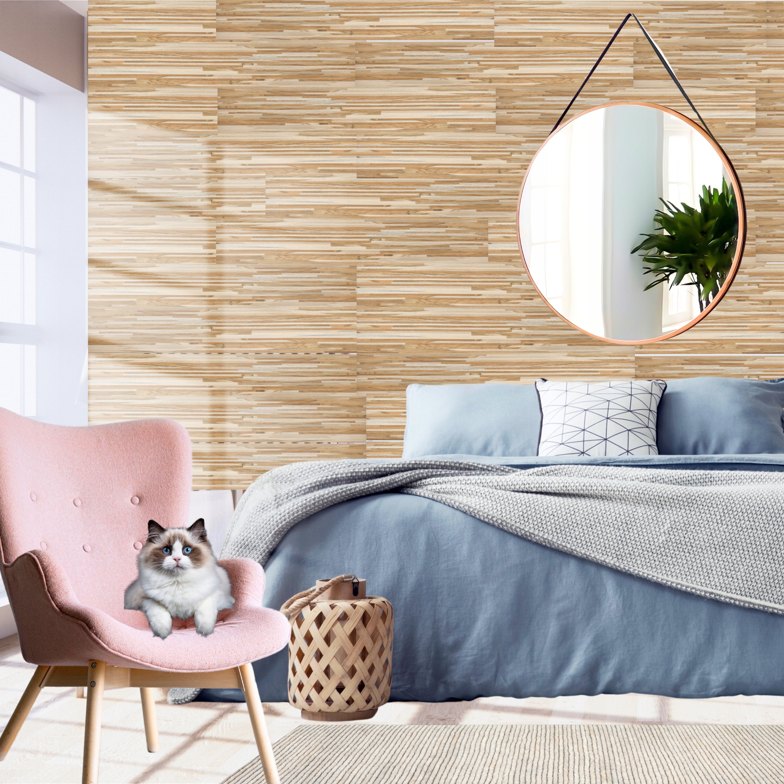 Panele Winylowe Samoprzylepne 5m² SŁONECZNY PARKIET Deski parkiet WODOODP* Kolekcja Samoprzylepne Self-Adhesive 5 m2