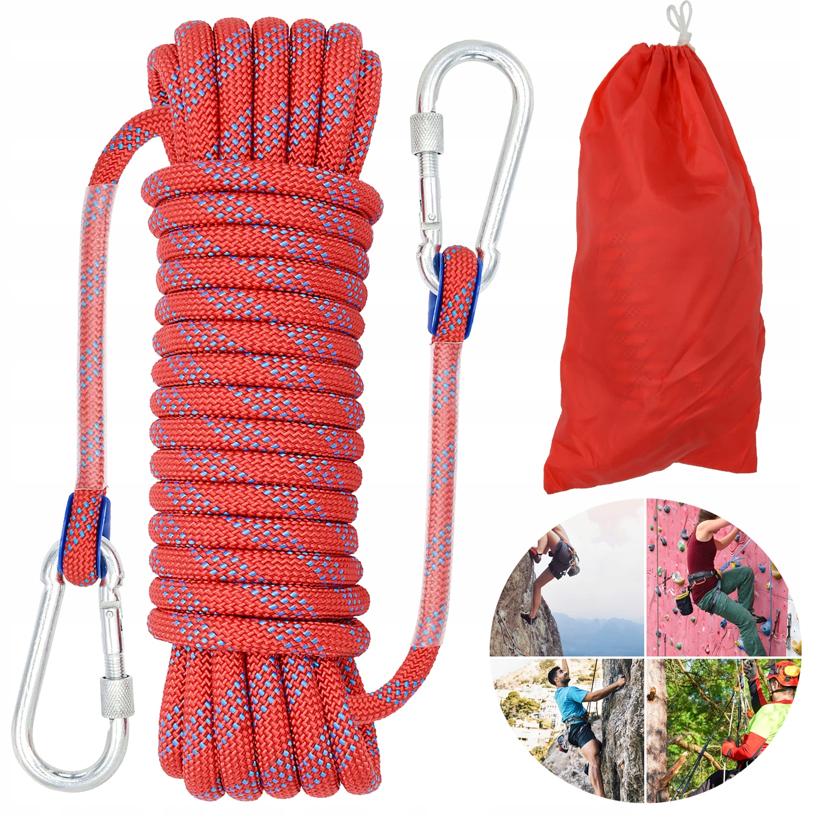 Linka Sznura Lina Wspinaczkowa Holownicza Asekuracyjna Mocna 20M 12MM