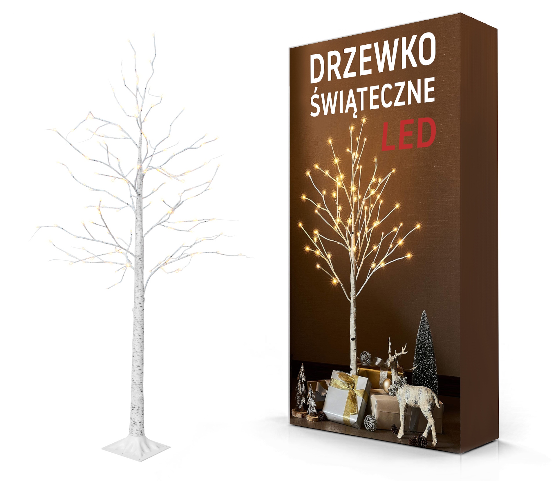 

Drzewko Led ozdobne świąteczne brzoza 150 cm