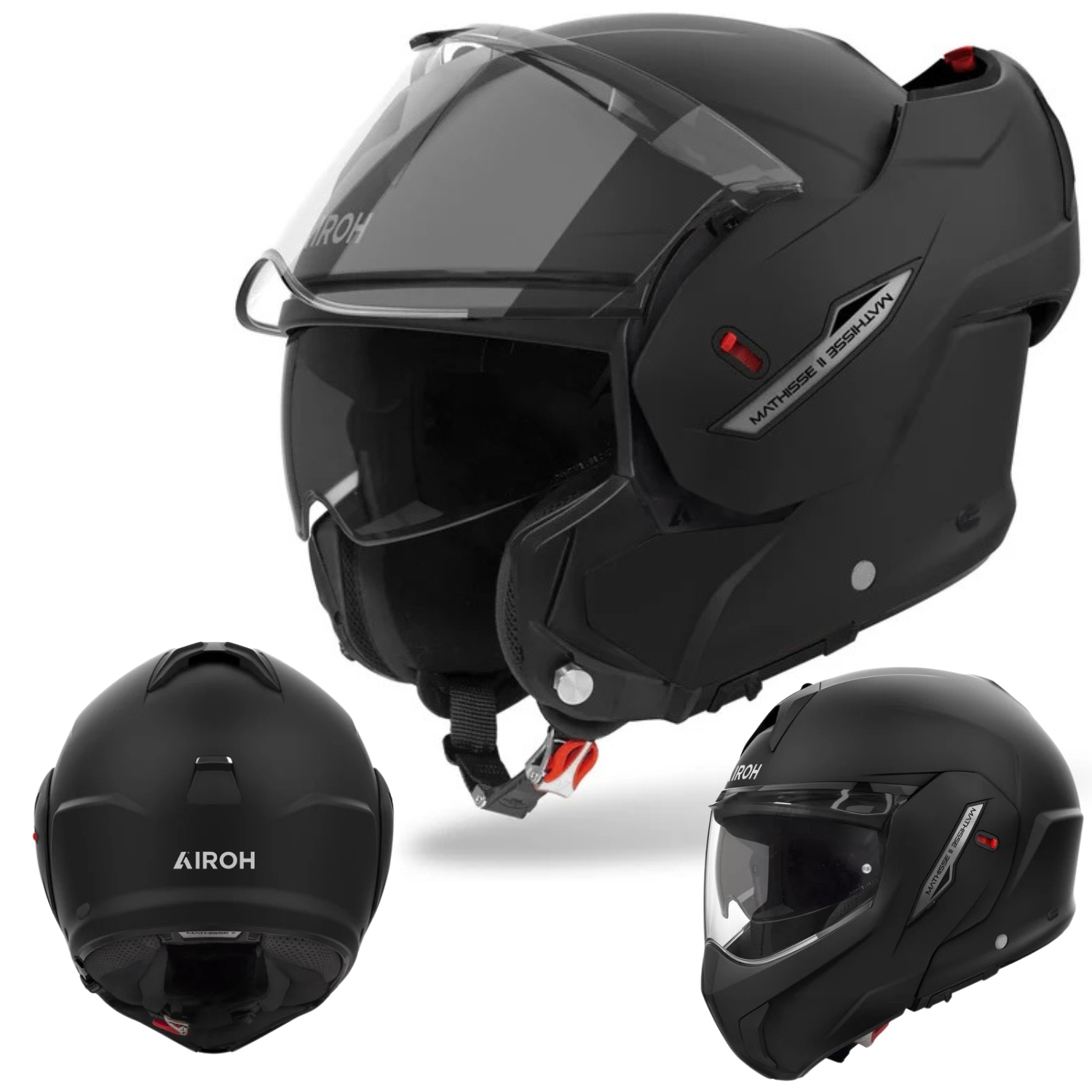 Airoh Motocyklová Čeľusťová Prilba Blenda Pinlock Mathisse II Black Matt L