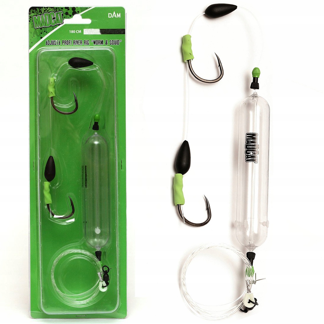 Zestaw sum Madcat Adjusta Profi River Worm&squid 180cm 1mm L 10/0+10/0 60g