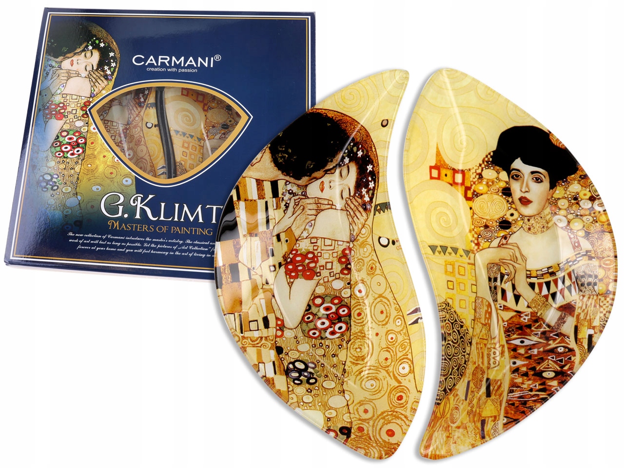 

Zestaw Talerzy szklanych G.Klimt Pocałunek Adela