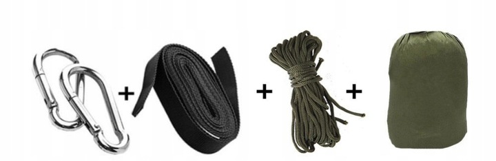 HAMAK Z MOSKITIERĄ TURYSTYCZNY SURVIVALOWY 260x140 Długość całkowita 260 cm