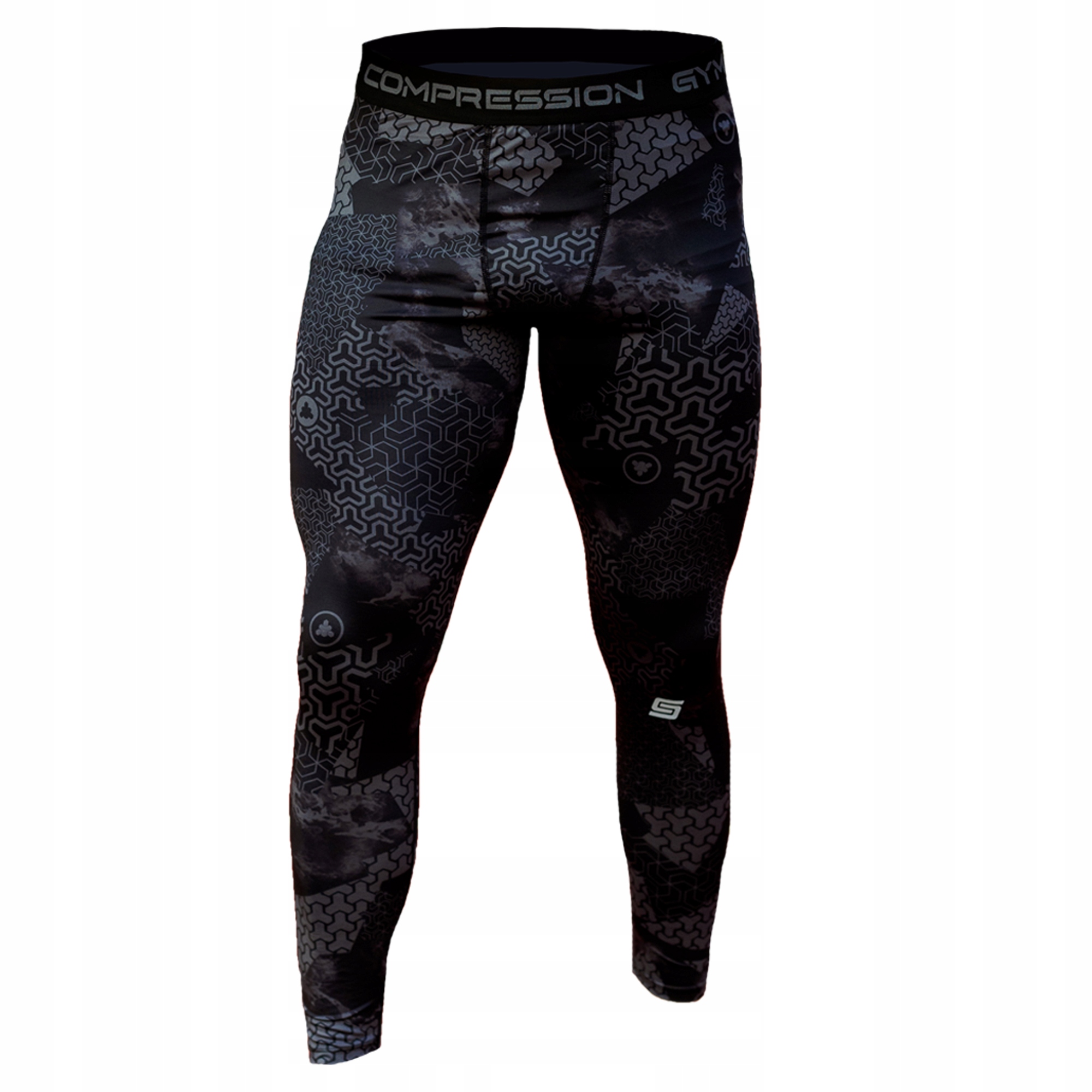 Odzież kompresyjna męska legginsy sportowe szybkoschnące do ćwiczeń gym