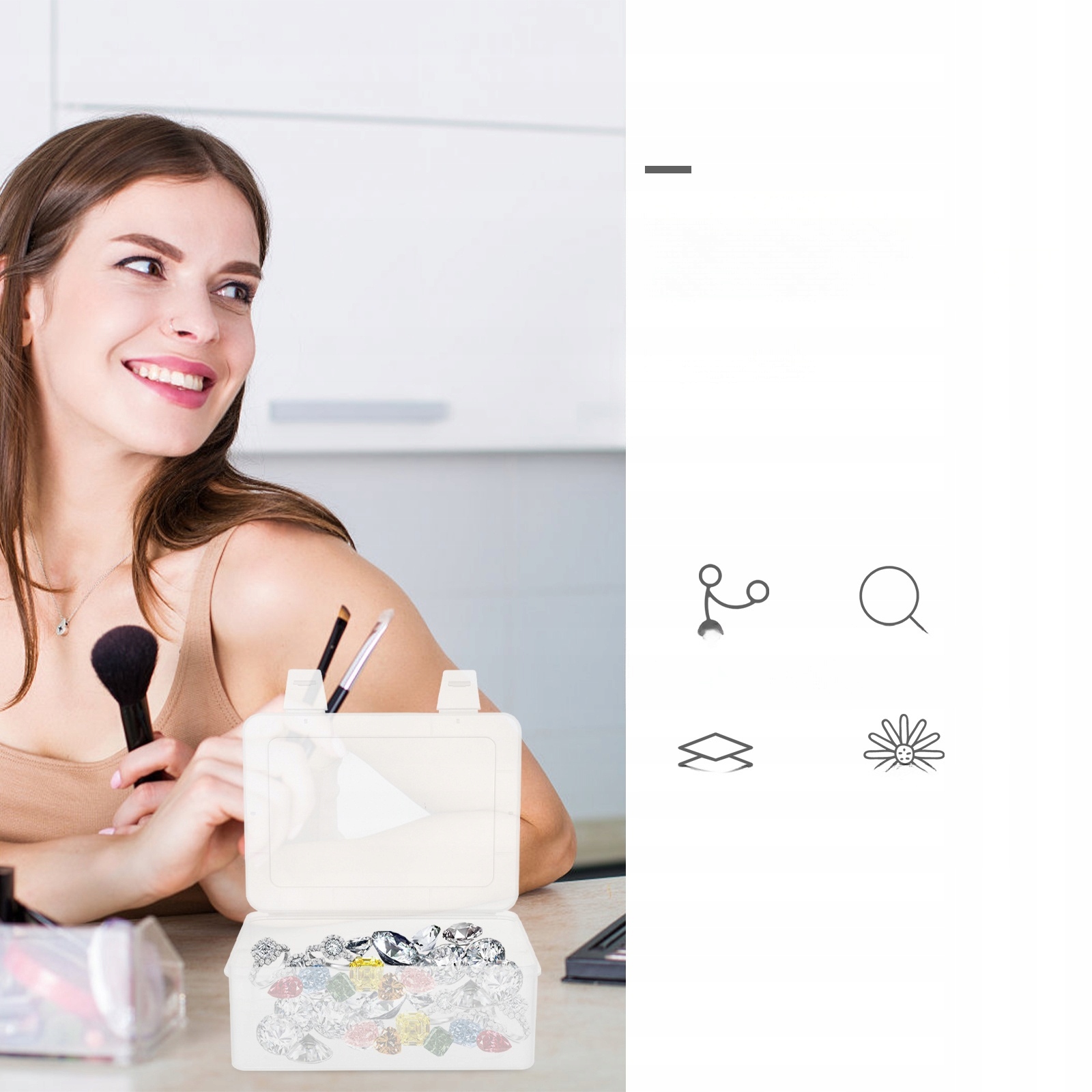 WYŚWIETLACZ UCHWYT NA BIŻUTERIĘ ORGANIZATOR DO PRZECHOWYWANIA ZDJĘCIE Producent inny