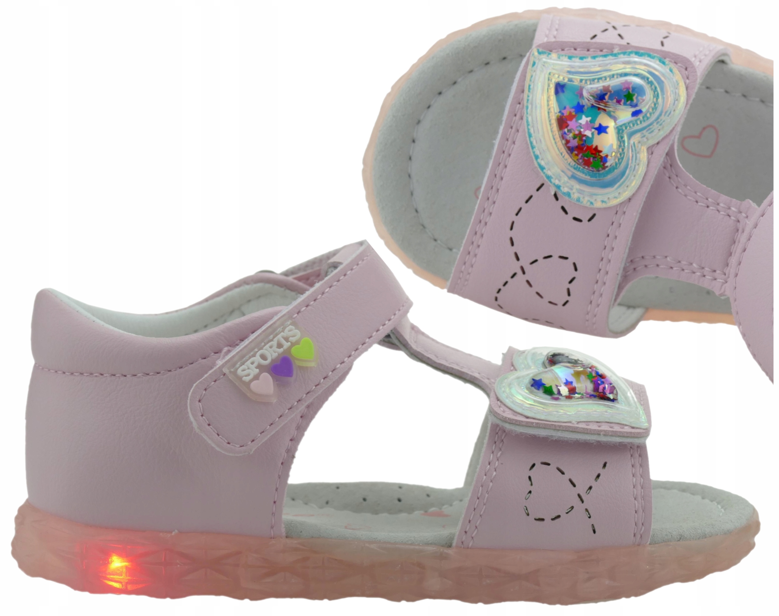 світяться сандалі для дівчаток дитяче взуття 27
