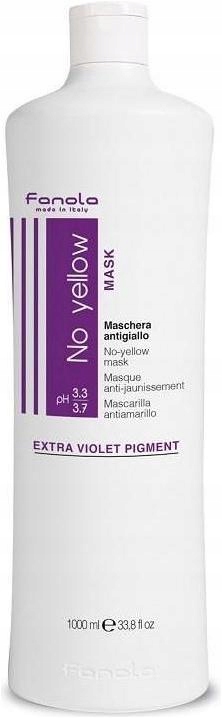 Žlutá Fanola No Mask Maska Na Vlasy Pro Studené Blond Odstíny 1000ML Ochrana Barvy