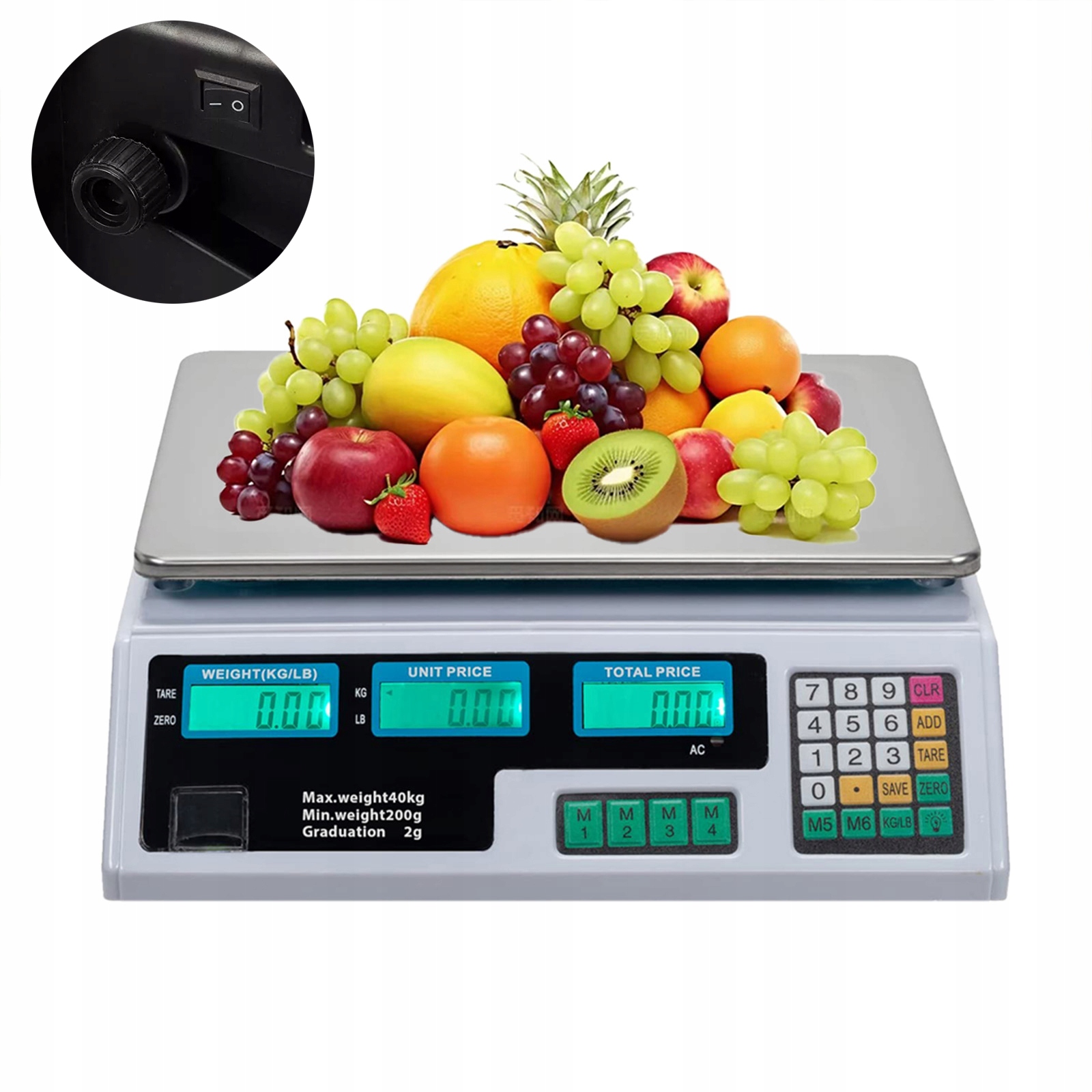 Elektronická Kalkulační Nákupní Váha 40 Kg