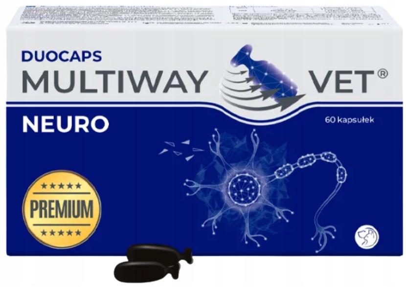 Jm Sante Multiway Vet Duocaps Neuro na układ nerwowy dla psa i kota 60 kaps
