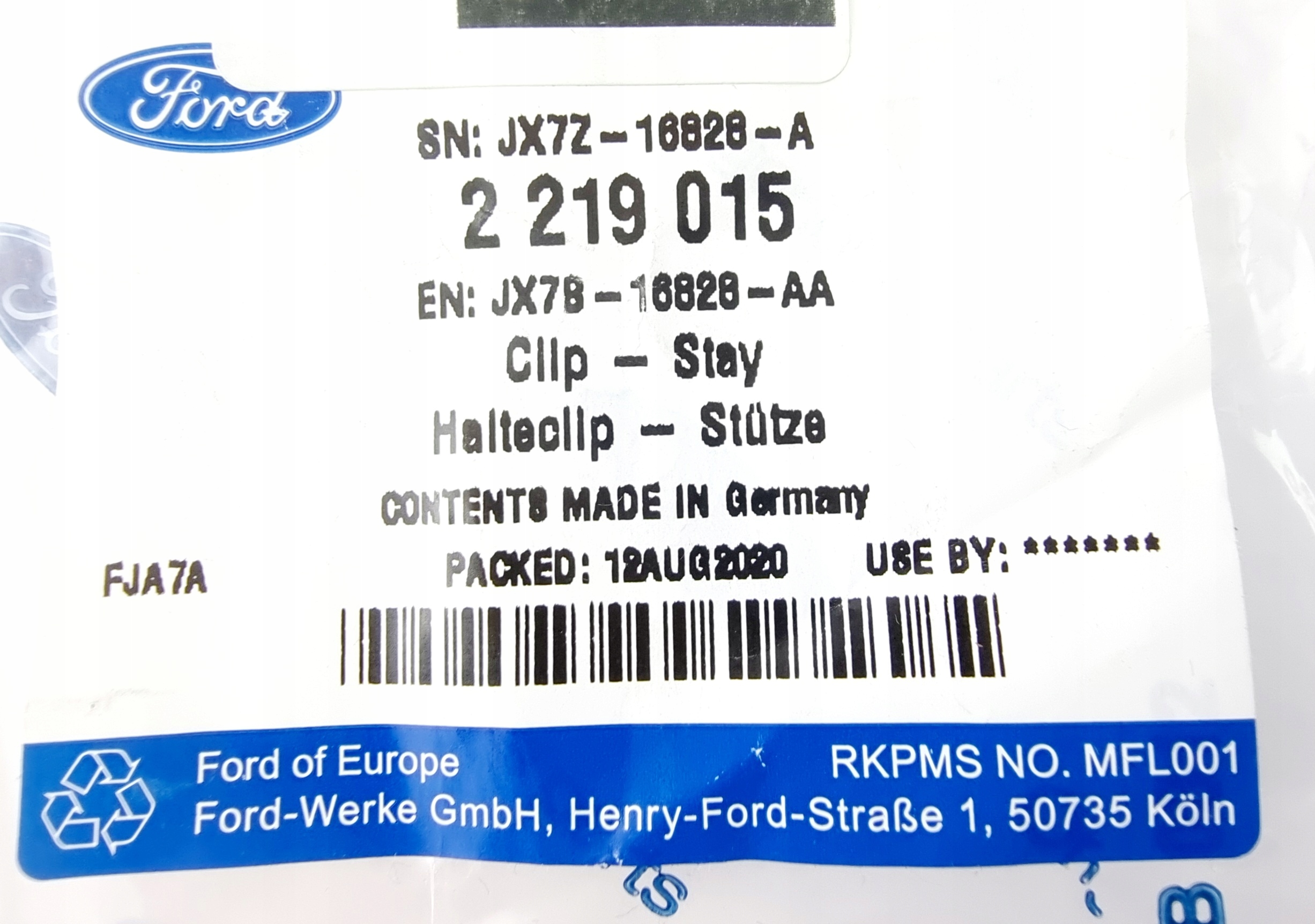 UCHWYT PODPÓRKA MASKI FORD PUMA 2019- ORYGINAŁ OE Numer katalogowy oryginału 2219015