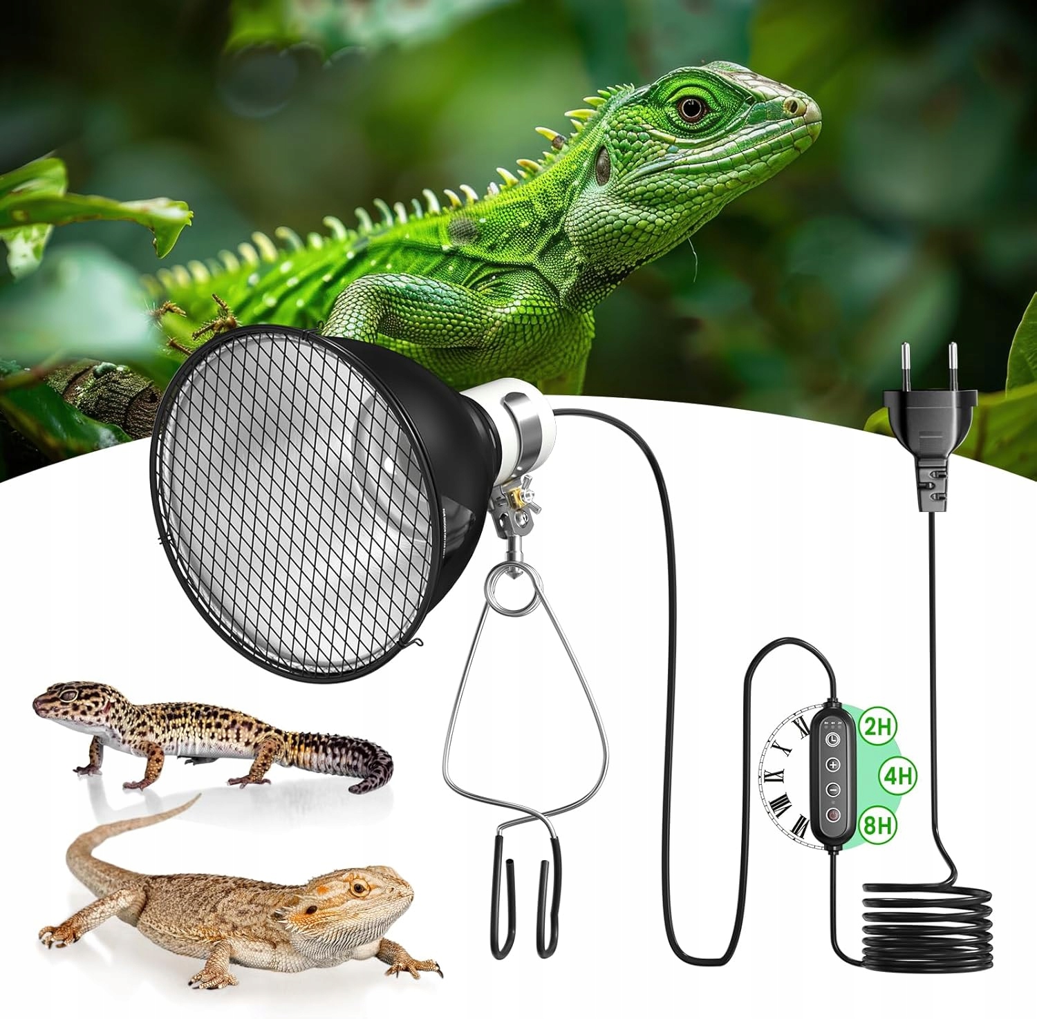 Topná Lampa Do Terária E27 Uva Uvb Pro Zvířata Termostat Dálkové Ovládání 200W Svítidlo